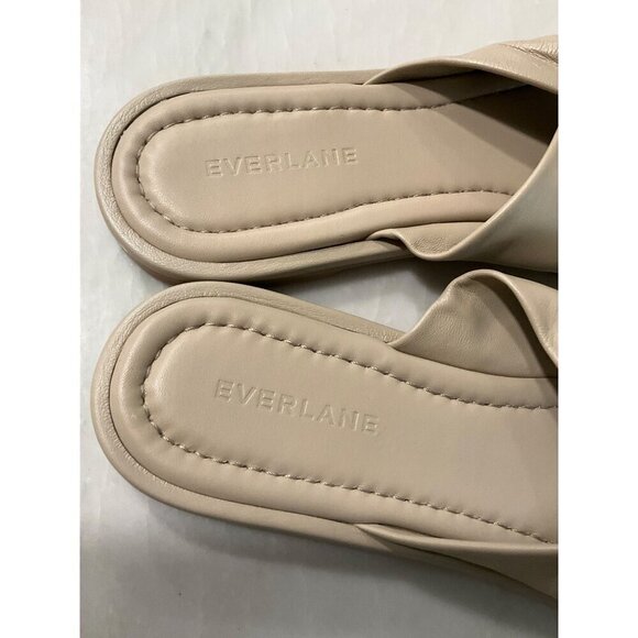 Everlane The Day Twist Sandals in Warm Khaki 9 New Womens Slides - Picture 7 of 10